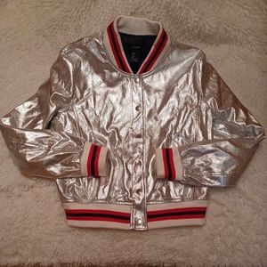 Silver Varsity Jacket